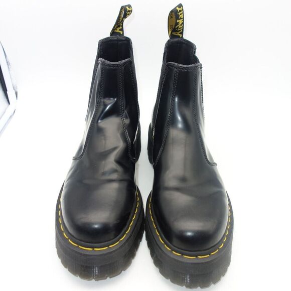 NEW Dr. Martens Men\'s 13 2976 Quad Smooth Black Platform Chelsea Leather Boots main image 2